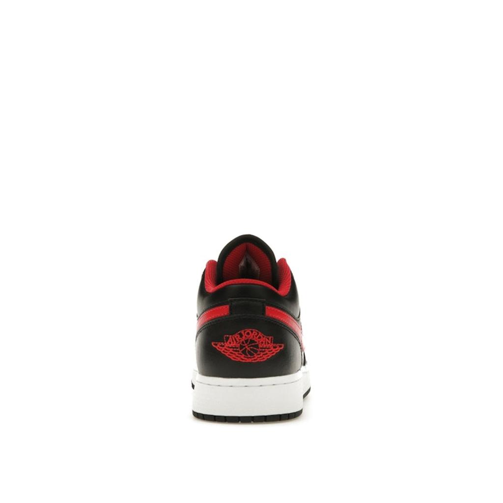 Air Jordan 1 Low GS White Toe Kids Sneakers Black Fire-Red 553560-063