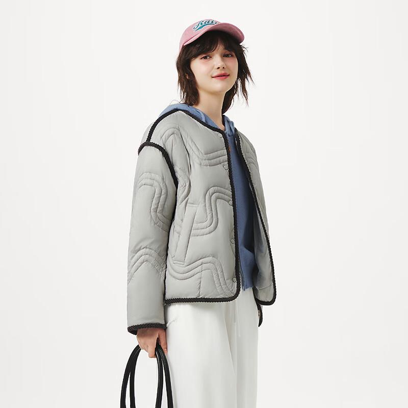 Tanboer Women's Retro Lightweight Collarless Down Jacket