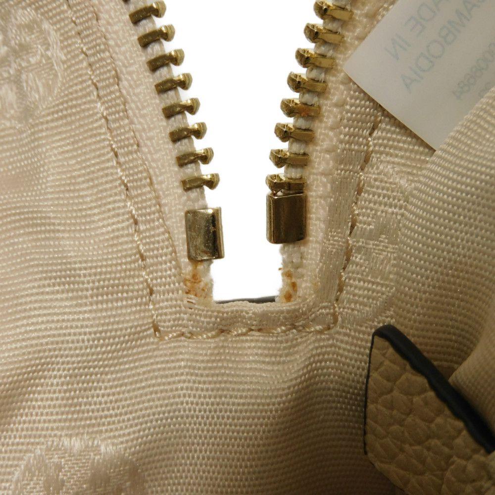Used Thea Web Small Satchel 10833 84777 7922 Calfskin Tassel 3-Way Shoulder Bag with Double T Logo Ivory Women's from