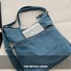 Vintage gewaschene Denim-Tragetasche Schulter-Umhängetasche Damen-Tasche