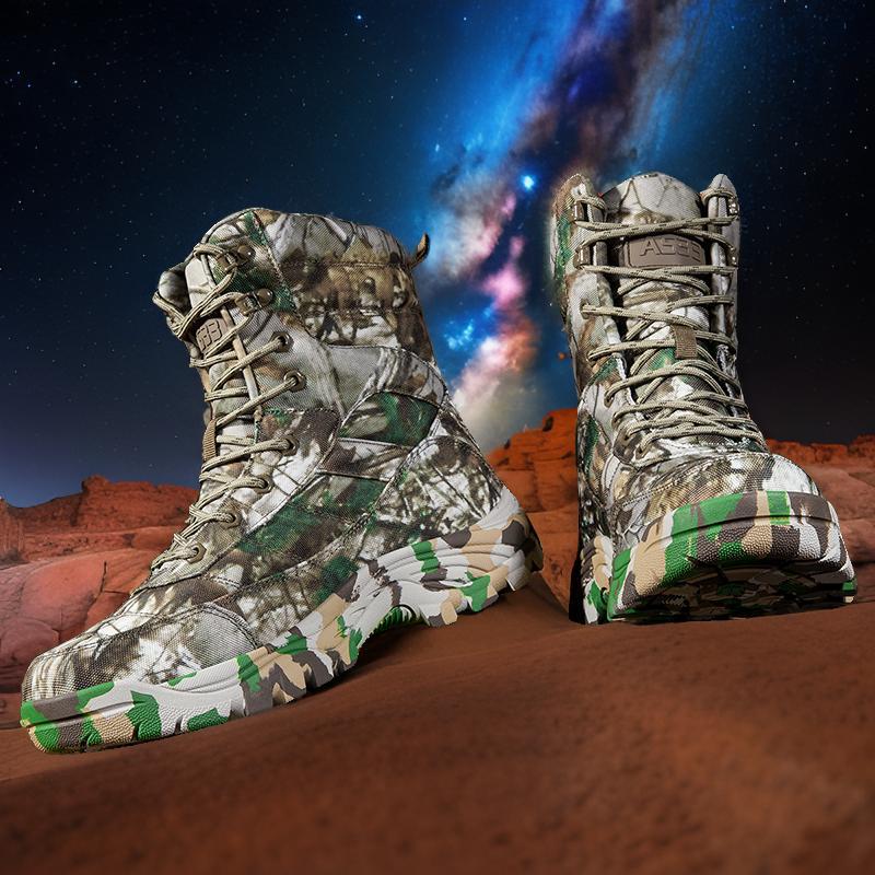 One Combat Boot Men's Large Size New Tactical Boots High-top Outdoor Mountaineering Boots Field Boots