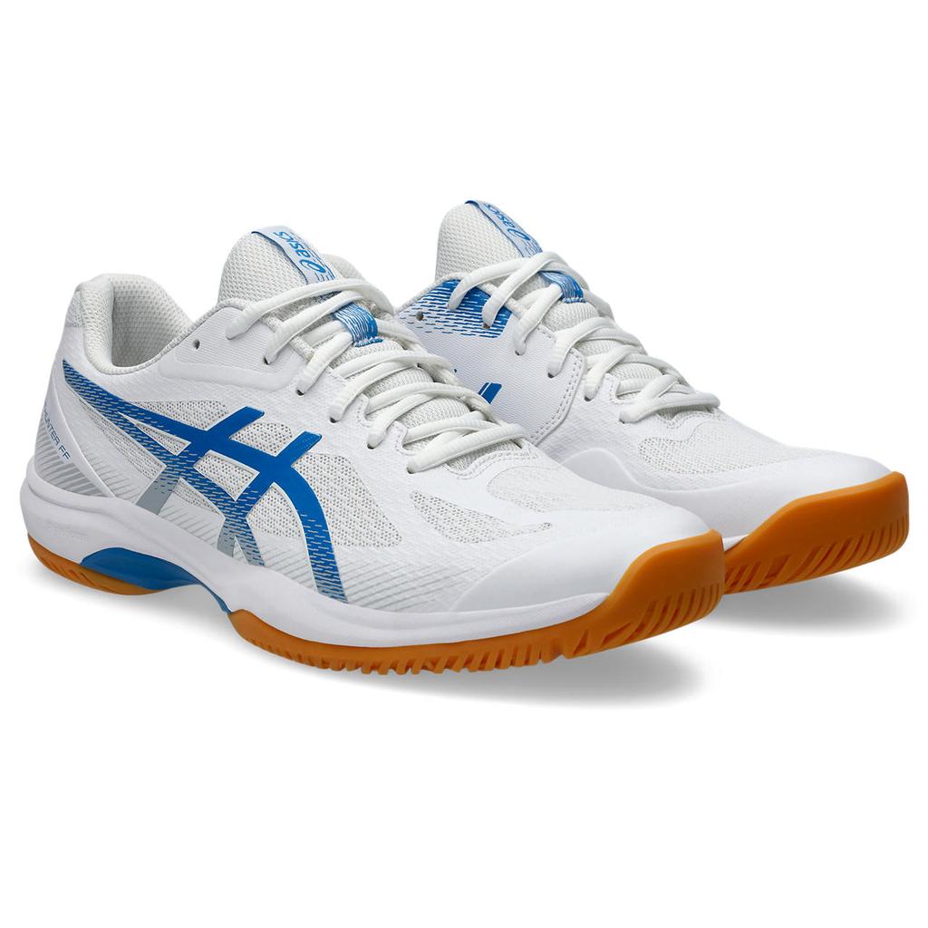 ASICS Men's COURT HUNTER FF Indoor Court Shoes White Blue 1071A111-102