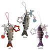 Lovely Jewelry Fish Star Keychain Lanyard Fishing Lure Keychain Gift for Anglers