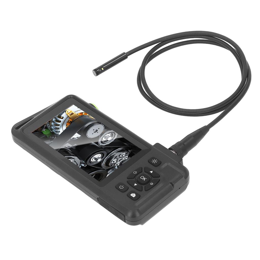 Handheld Industrial Endoscope 4.5in Screen HD 1080P 7.9mm Dual Lens Borescope Inspection Camera for Pipeline