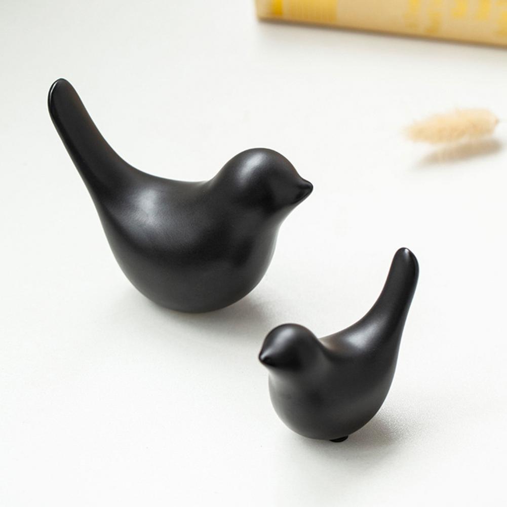 Modern Bird Sculpture Ceramic Bird Ornament Ceramic Abstract Bird Figurine Sculpture Modern Black White Golden Statue