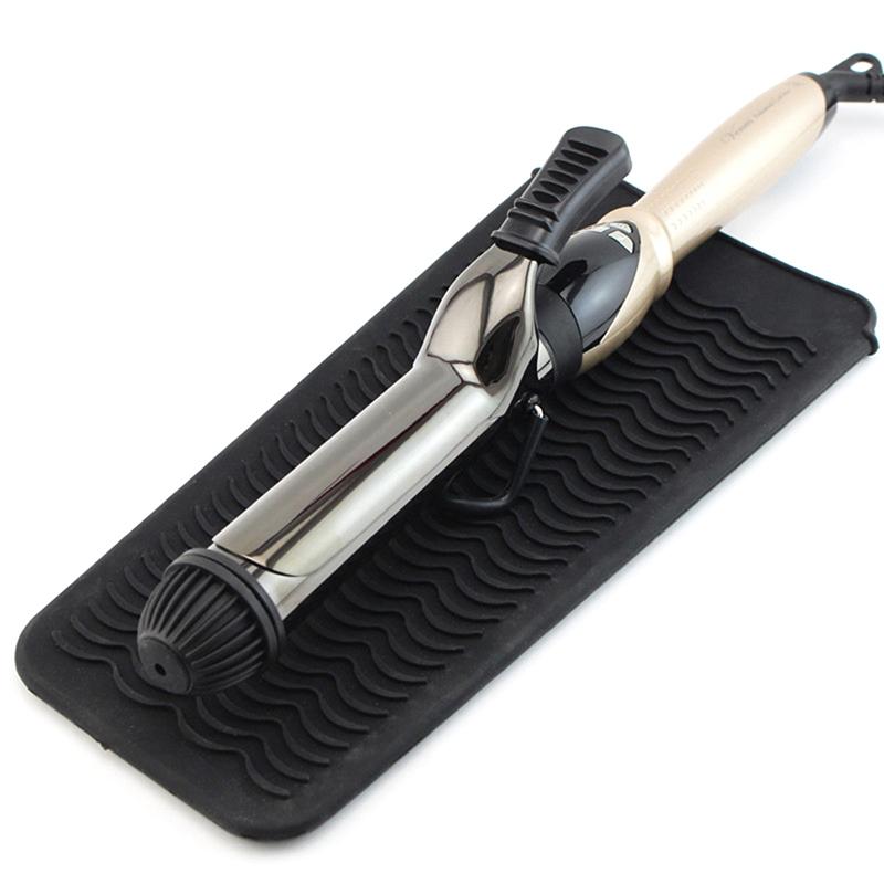 Curling Iron Hair Straightener Non-Slip Flat Iron Silicone Heat Resistant Mat