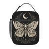 Donkere Botanische Mot Gotische Insecten Kunst Geïsoleerde Lunchtas voor Vrouwen Kinderen Lekvrije Voedseldozen Thermische Lunchbox Tote