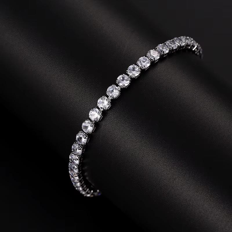 New Luxury Gold Silver Color on Hand Princess Bracelet Bangle for Women Anniversary Gift Jewelry