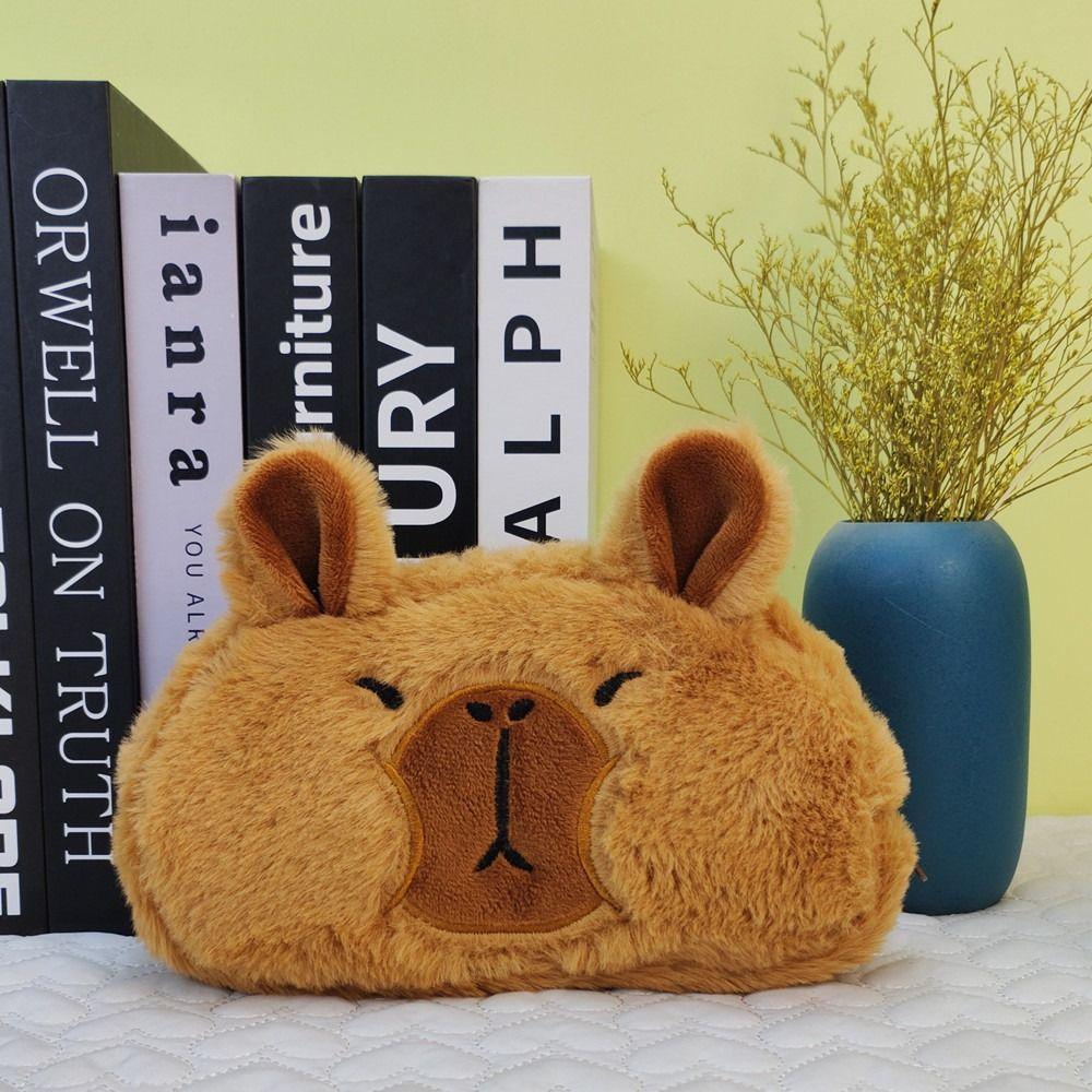 Stuffed Capybara Plush Pen Bag Capibara Capibara Plush Pencil Pouch Capybara Pen Pouch  Stationery