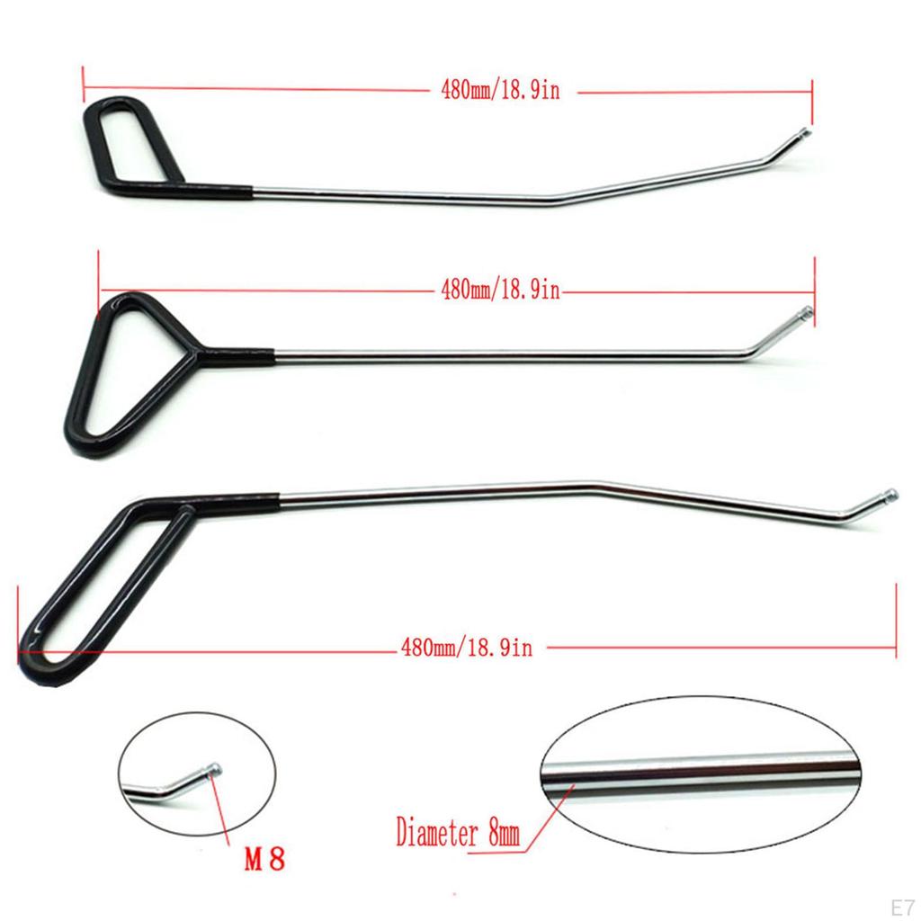 6Pcs Repair Rod Set Push Hooks Hail Damage Remover for Car Body