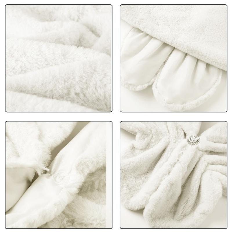 Trendy Ladies Shawl Set Large Size Wrap Polyester Furs Shawl Cold Weather Comfortable and Fashionable Outerwear