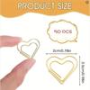 Gold Heart-Shaped Paperclip Set with Color Box - Cute and Creative Office Stationery