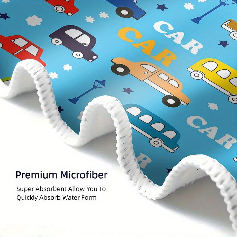 Cute Car Pattern Beach Towel High Water Absorption Quick Drying Soft and Lightweight Perfect for Yoga Swimming and Camping