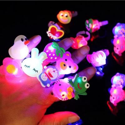 1/5/10Pcs Children's Toys Cartoon Luminous Led Rings 5/10Pcs Color Random Paty Birthday