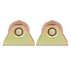 2Pcs Groove Pulley Wheel V Type Wall Mounted Alloy Steel Rope Blocks Rollers 48mm