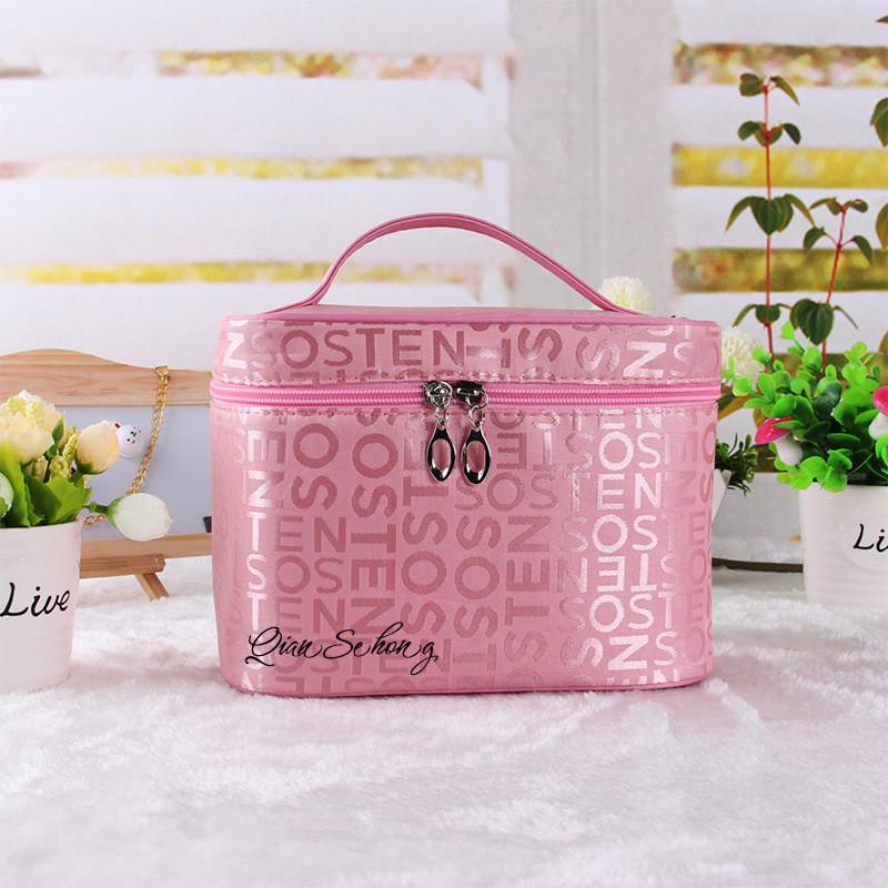 Stylish Sweet Large Capacity Cosmetic Bag Travel Storage Box For Home Use In Multiple Colors