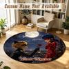 Round Rug Custom NameMiraculous Ladybug Pattern Non Slip Carpet Home Floor Decor