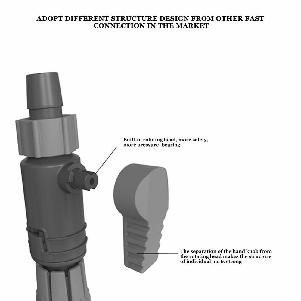 Plastic Aquarium Water Control Valve Quick Release 16/22mm Double Tap Connector 12/16mm Double Tap Aquarium Connector