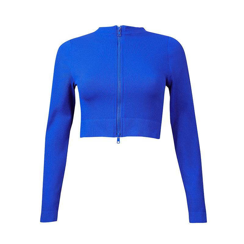 

Yoga Slim Fit Long Sleeve Zip-Up Jacket - Casual, Sport, Running & Fitness Top Extra Large