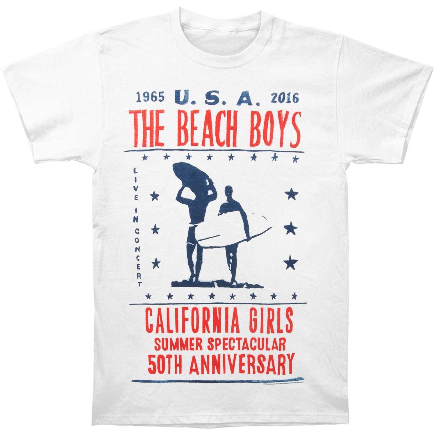 

Men s Beach Boys Cali Girls 2015 Tour T-Shirt Mens Womens Tees Top White 4XL