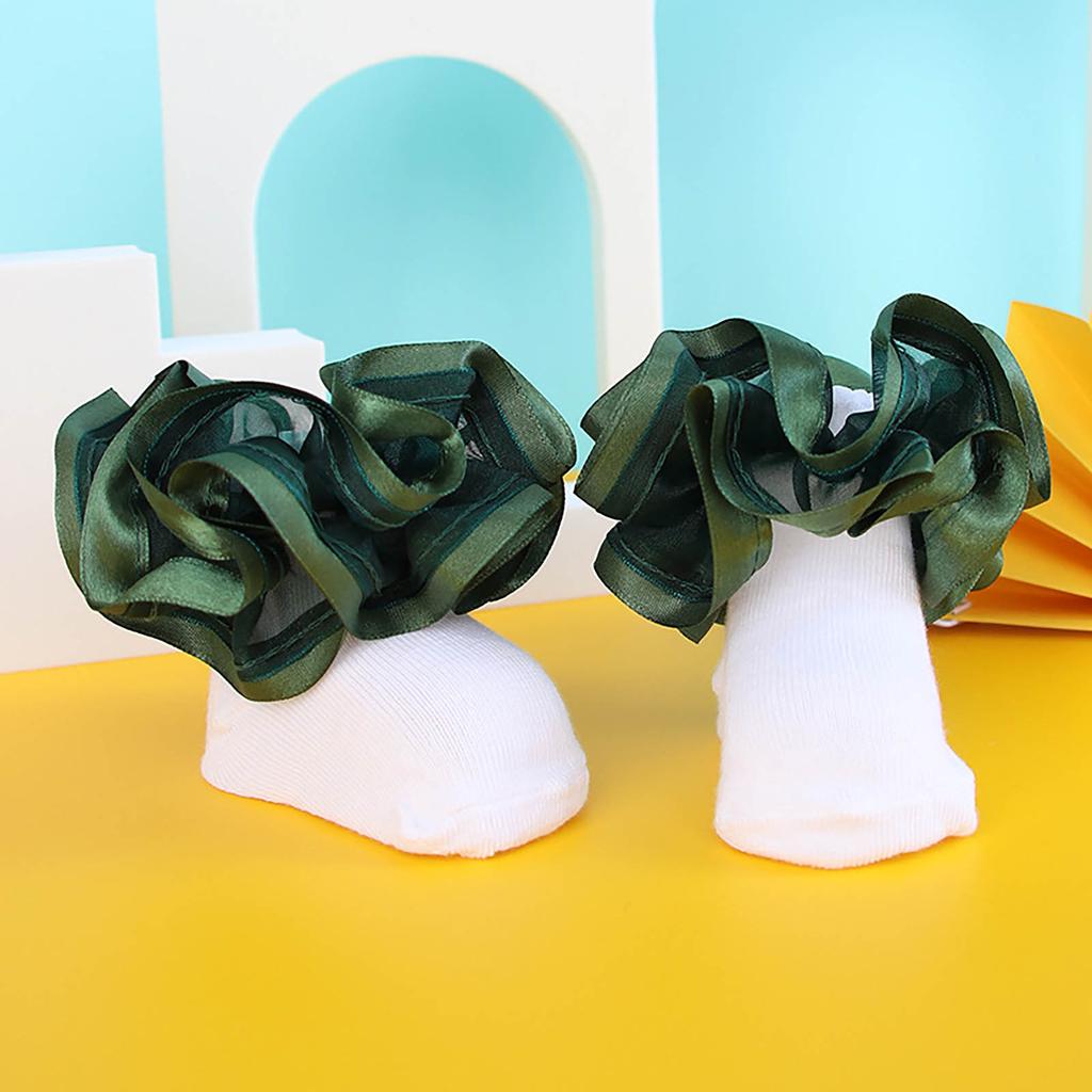 Sagit Ruffle Socks, Lace Frilly Princess Dress Socks Little Girl Big Ruffle Socks For Newborn/Infant/Toddler/Little Girls