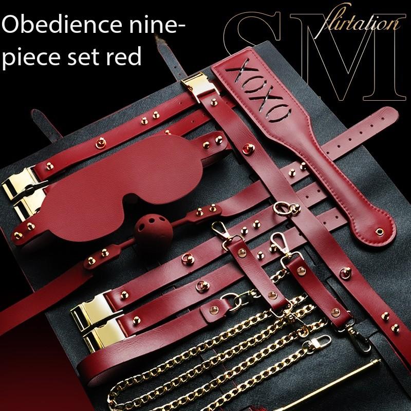 Genuine Leather SM Sex Toys Male and Female Handcuffs Slave Training Bondage Gear for Male and Female