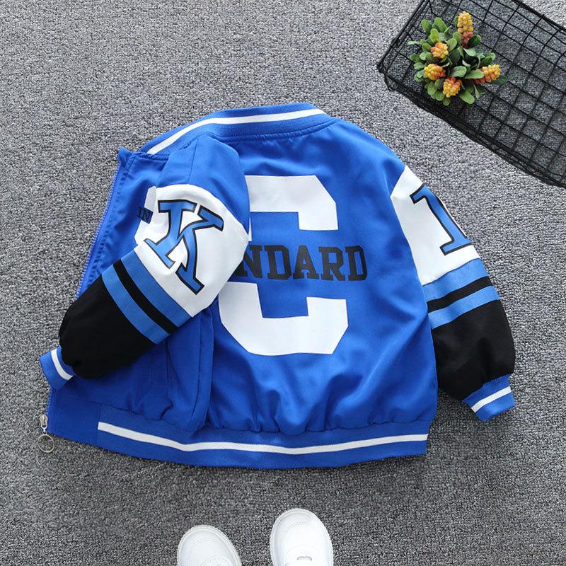 Kids Fashion Jacket Handsome Children's Coat Spring Trends Letter Prints Outerwear Baby 2-12Y Autumn Casual Clothes