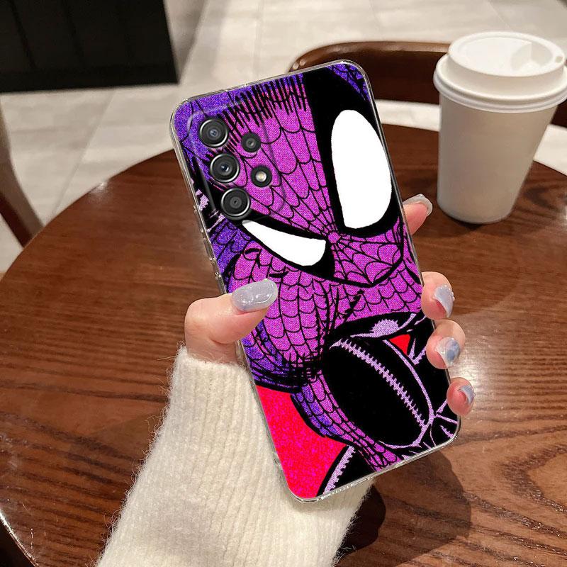 Marvel Spiderman Gwen Clear Case For Samsung Galaxy A57 A37 A56 5G A36 Cases A55 A54 A35 A26 A07 A17 A16 A06 A36 A15 Soft Cover