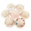 New Pet Straw Hat Cute Pet Photo Decoration Lace Hat Cat Headpiece Small Daisy Straw Hat