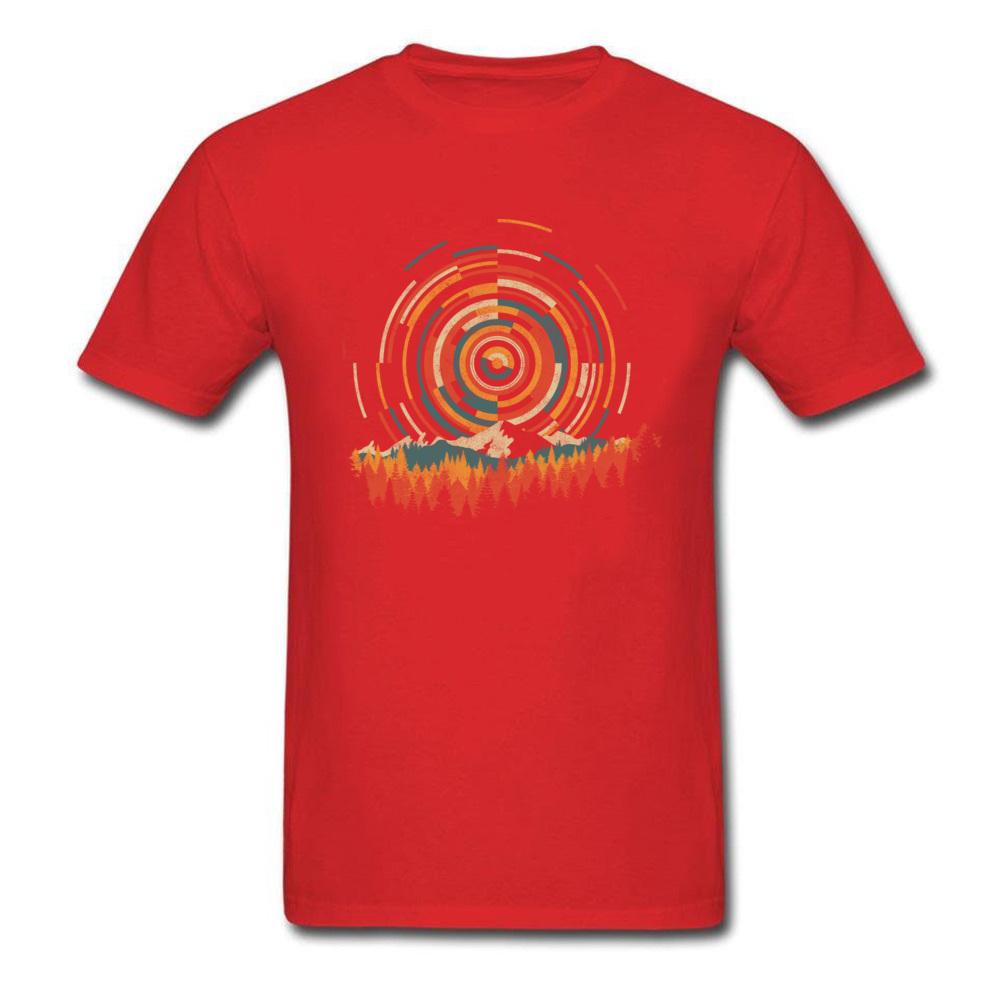 Geometry Of Sunrise Tshirt Men Tshirt Vintage T Shirt Design Young Style Tops 80s Cotton Clothes Music Lover Hip Hop Tees S