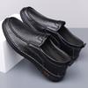 2025 new men's shoes summer sandals leather breathable hollow leather shoes men's casual hole shoes middle-aged and elderly fathers