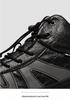 Men's High-Top Autumn Casual Leather Shoes - Genuine Leather, Soft Sole, Work Boots, Outdoor, Plus Velvet Cotton Lining