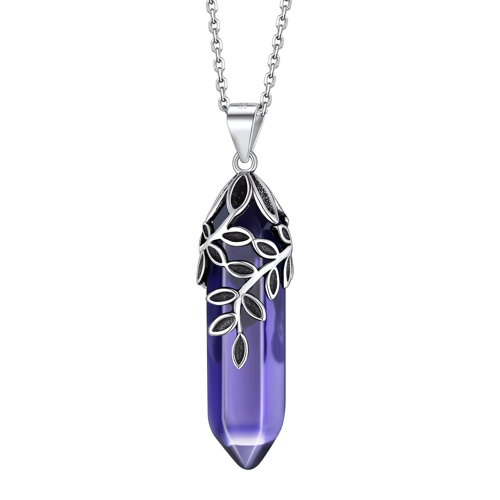 

Birthstone Necklace for Silver Metal Synthetic Gift [Bestyle] Women, 925, Allergy, Zirconia, Men s Pendant, Unisex, Stone, Accessory, Simple,