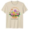 Grow In Grace Womens T-Shirt Spring Floral Mothers Day Gift For Her