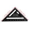 Rapporteur d'Angle Triangulaire pour Toiture 90/45 Degrés Règle Triangle Métallique 7 Pouces Pour Charpente