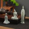 Qing Sha Shi Zen Kuzey Wei Budist Heykeli: Bonsai veya Mikro Peyzaj için Yaratıcı Taş Oymalı Süs.