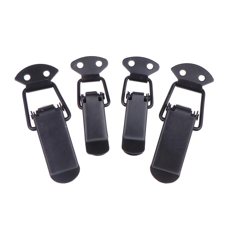 2Pcs Latch Catch Duck-mouth Buckle Hook Wooden Box Hasps Clamp Iron Spring Catch Clasp Loaded Draw Toggle Clamp Hasps