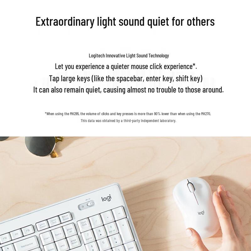 

Logitech MK295 Silent Wireless Keyboard and Mouse Combo