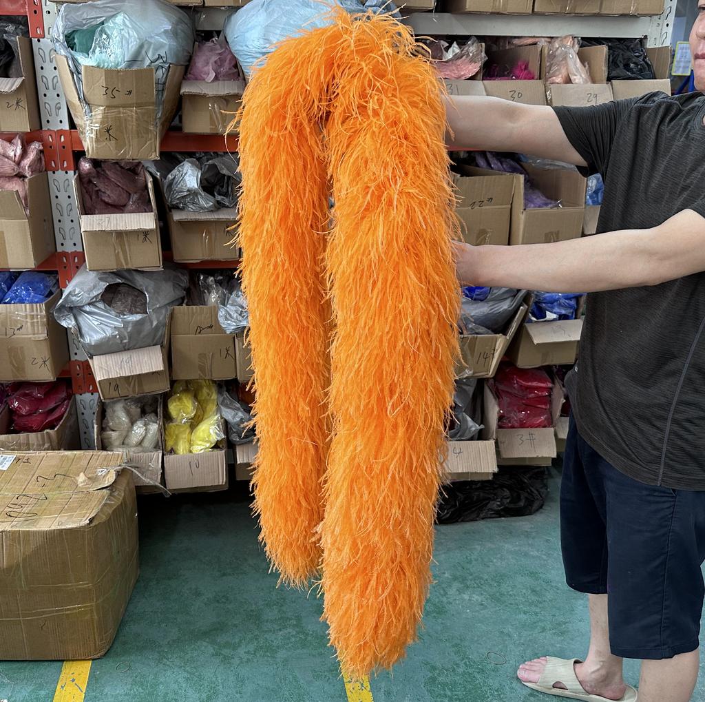 DIY Blau Natürliche Straußenfedern Boa Schal 1-20 Lagen Flauschige Federn Band Schal für Hochzeit Weihnachten Schal Röcke Nähzubehör