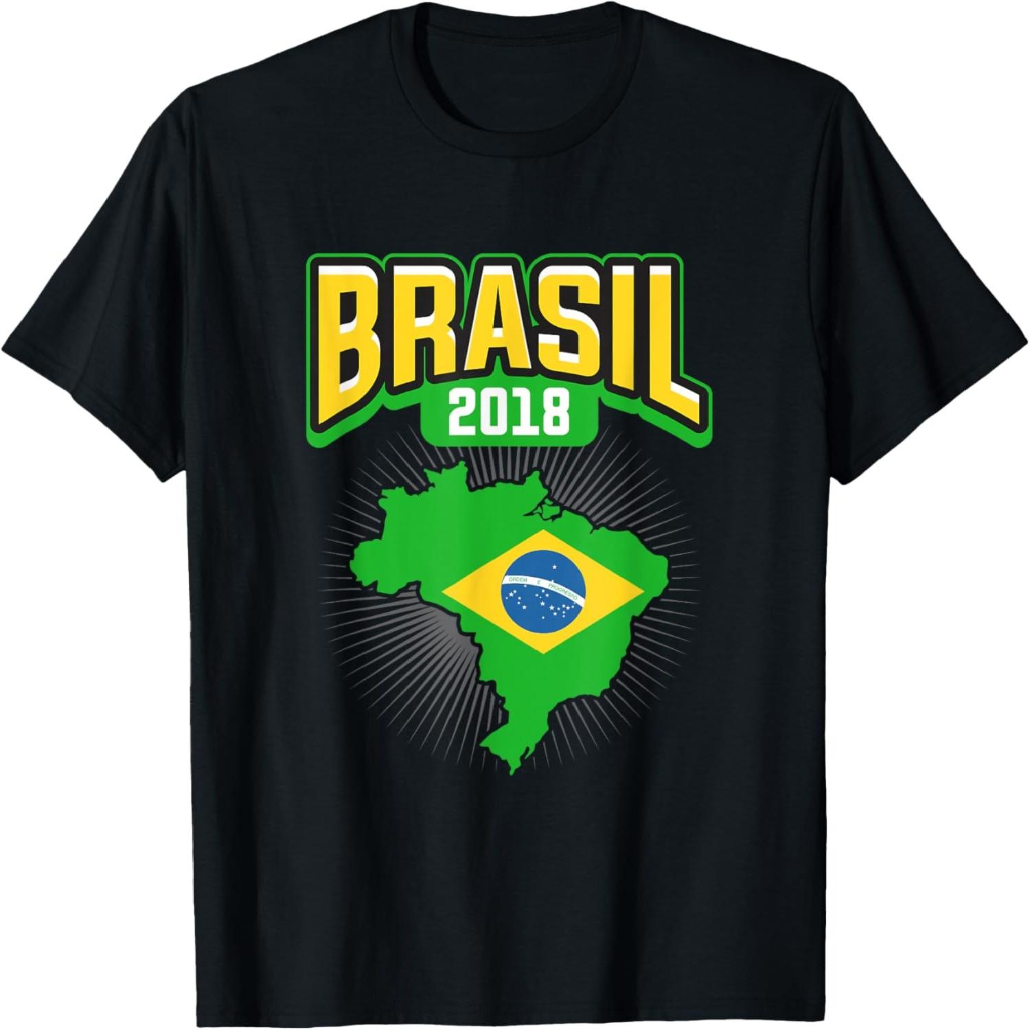 Brasil Russia 2018 Soccer Cup Brazil Soccer T Shirt S