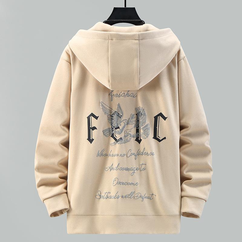 Potištěná Fat Plus Size Pánská Fat Plus Velikost Běžné a pohodlné Sport Podzimní a Zimní kabát Mikina s kapucí 4XL-10XL Asie Velikost