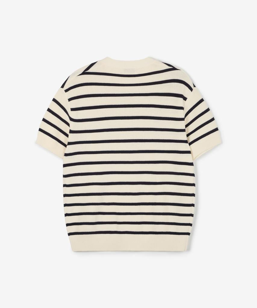 Tienjiti W Striped Button Knit (Ivory) Tnsw6E205I2