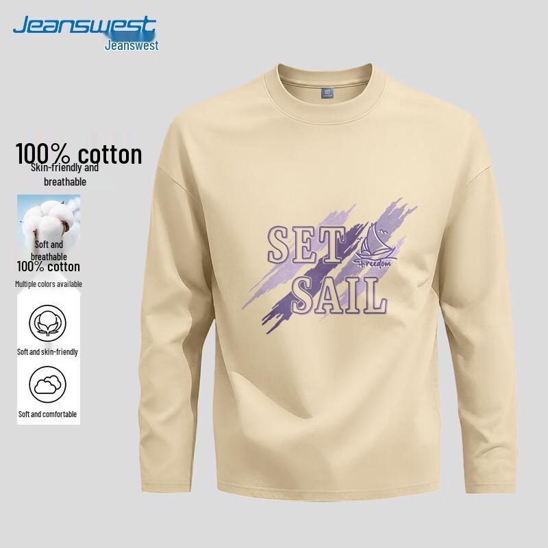 Jeanswest Men's Cotton Long-Sleeve T-Shirt