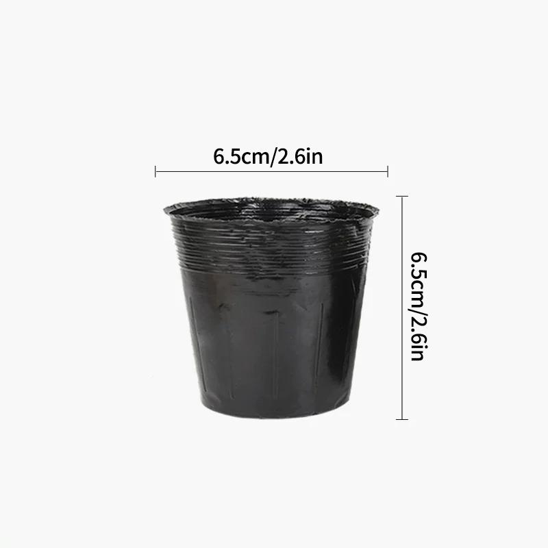 10/30/50/100pcs Plastic Black Seedling Nursery Pots Planting Pot Transplant Breathable Cup Grow Bag Garden Seedling Planting Cup
