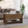 Coffee Table Brown Oak Look 80 X 50 X 40 Cm Engineered Wood