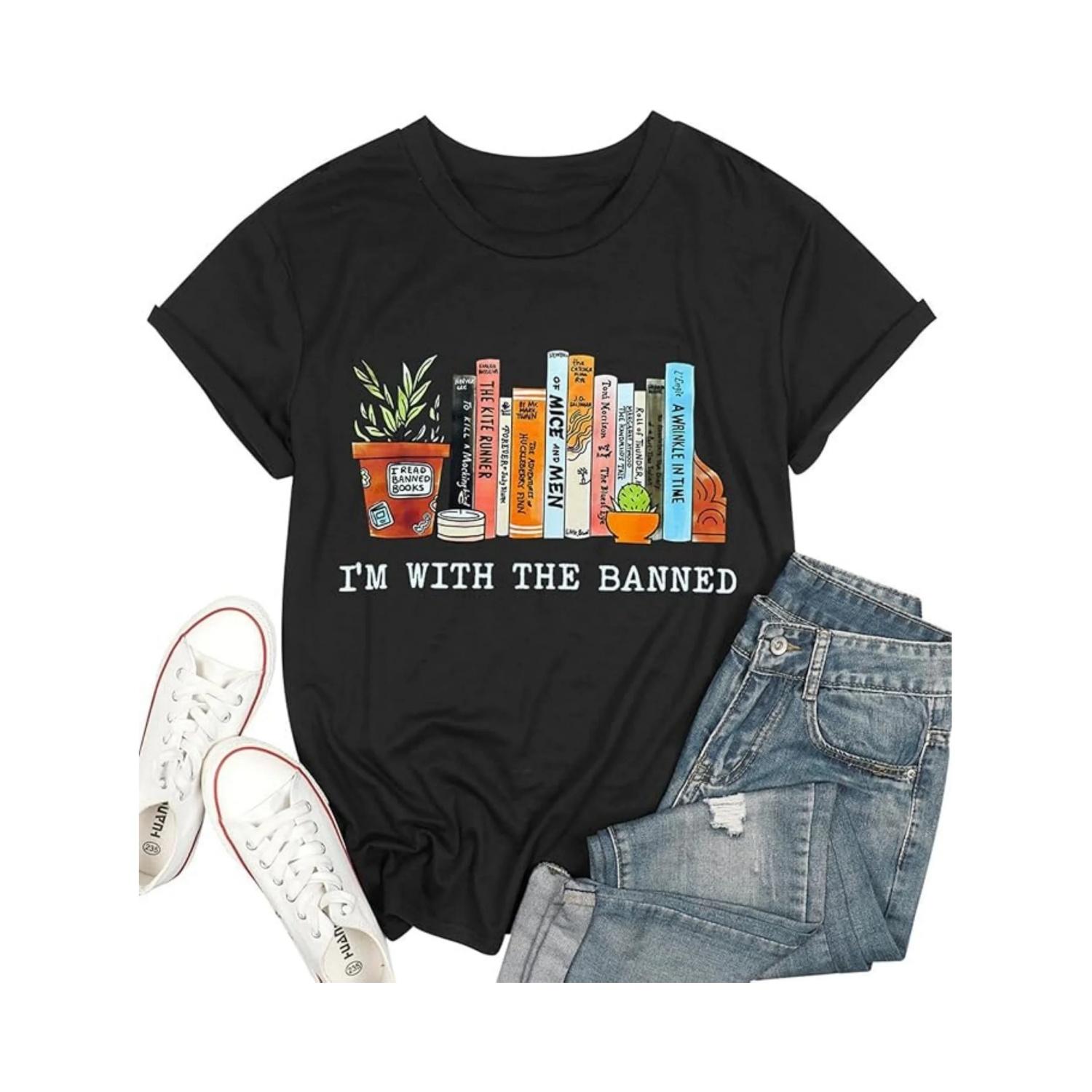 

FYAPHION It’s a Good Day to Read A Book Shirt Graphic Women s Crewneck High Quality Fashion Trend 100% Cotton T-Shirt 01232 S чёрный