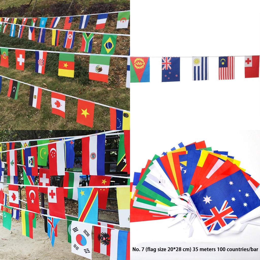 Multikulturní párty závěsná dekorace 50-100ks vlajek různých zemí