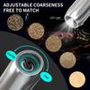 New Upgraded Larger Capacity Electric Salt and Pepper Grinder Set 176ml Stainless Steels Automatic Pepper Mill with LED light