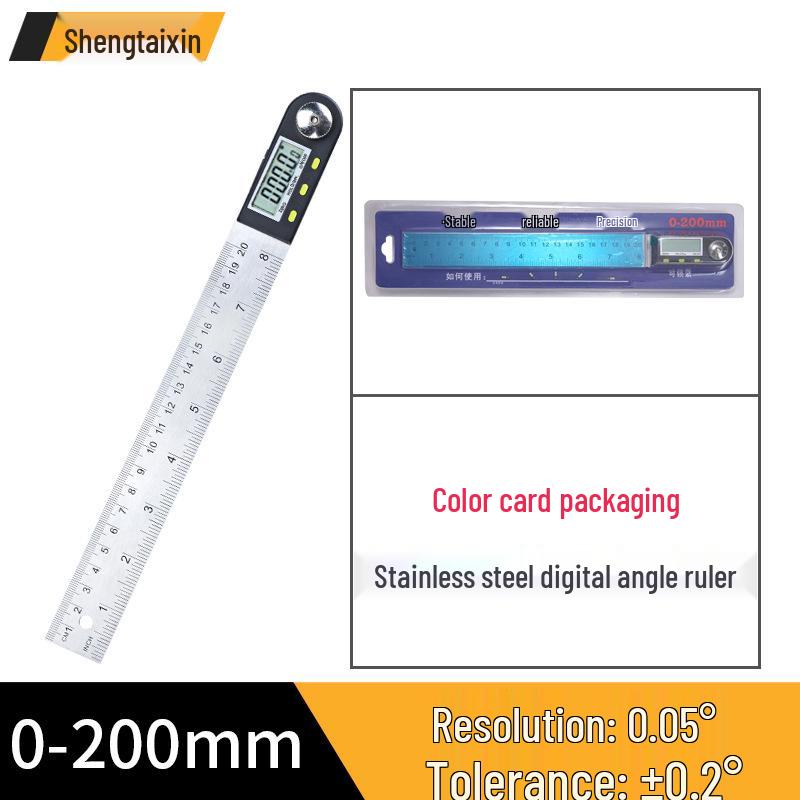 Shengtai Xin High-Precision 360° Digital Protractor Stainless Steel Angle Finder