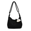 Korean version ins Lazy Wind Tote Bag Women's 2025 New Fashion Woolen Large Capacity Commuter Shoulder Bag Shopping Bag